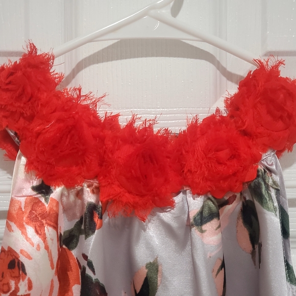 Mia Belle Girls Sleeveless Windswept Garden Hi-Lo Dress Size 7 - Picture 5 of 8